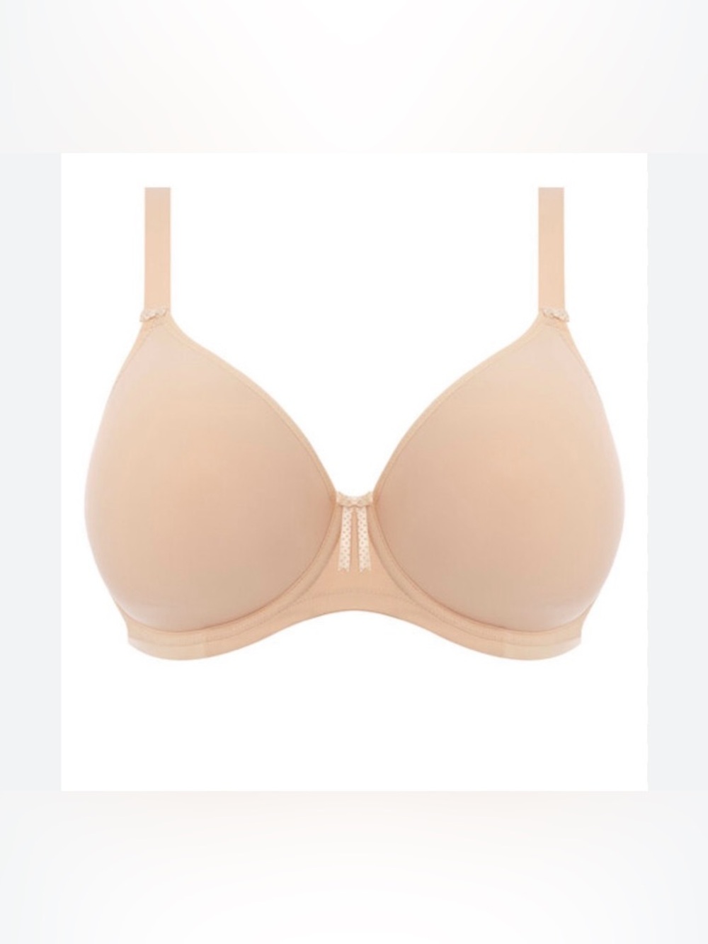 Elomi 38I Bijou Moulded Bra Plunge T-Shirt Bra Underwire in Sand